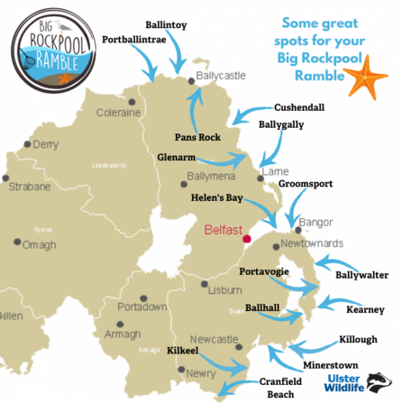 Big Rockpool Ramble locations map