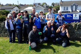 Volunteers who took part in a beach clean