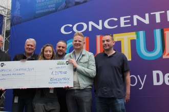 Concentrix Maysfield barn owl cheque handover