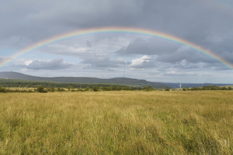 Rainbow over the Belfast Hills