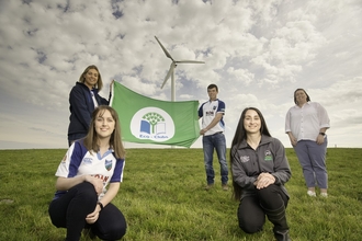 Randalstown YFC receiving their Eco Club Green Flag Award 