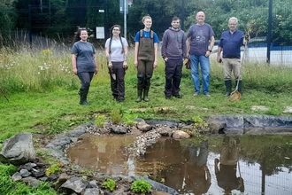 Jessica with Bog Meadows Garden Volunteers
