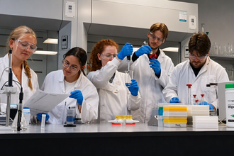 ATU students in lab