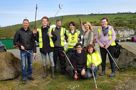 Glenarm beach clean group 2016