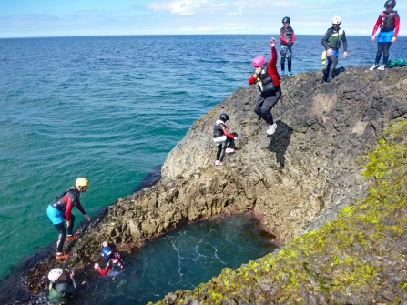 Coasteering Dunseverick Jump 2016