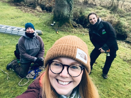 Katy, with barn owl volunteers Ronald and Ive 