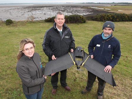 Environment Minister Edwin Poots pictured at a visit to see the saltmarsh blue carbon habitat at Castle Espie