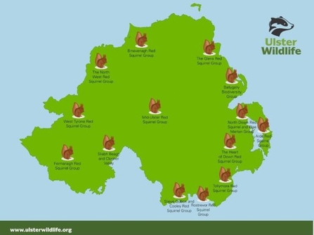 Red Squirrel Groups Map 2022