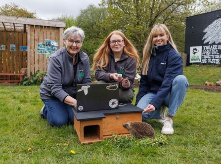 Katy, Maureen and Lucy - Hedgehog Tracking Launch 