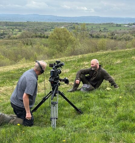 George the grazier being interviewed by BBC Springwatch 