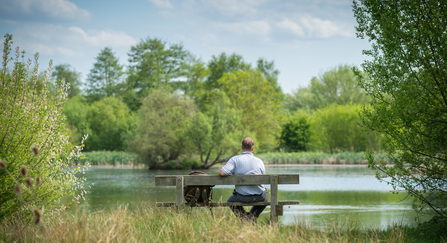 Man sitting on bench