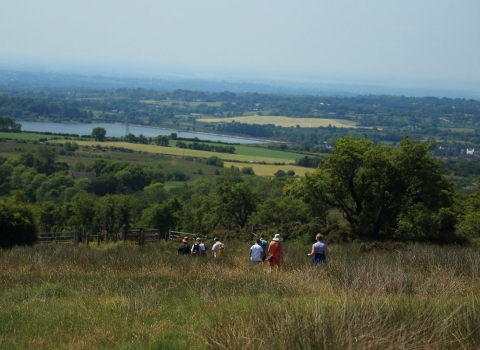People walking at Slievenacloy Nature Reserve